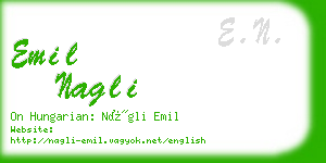 emil nagli business card